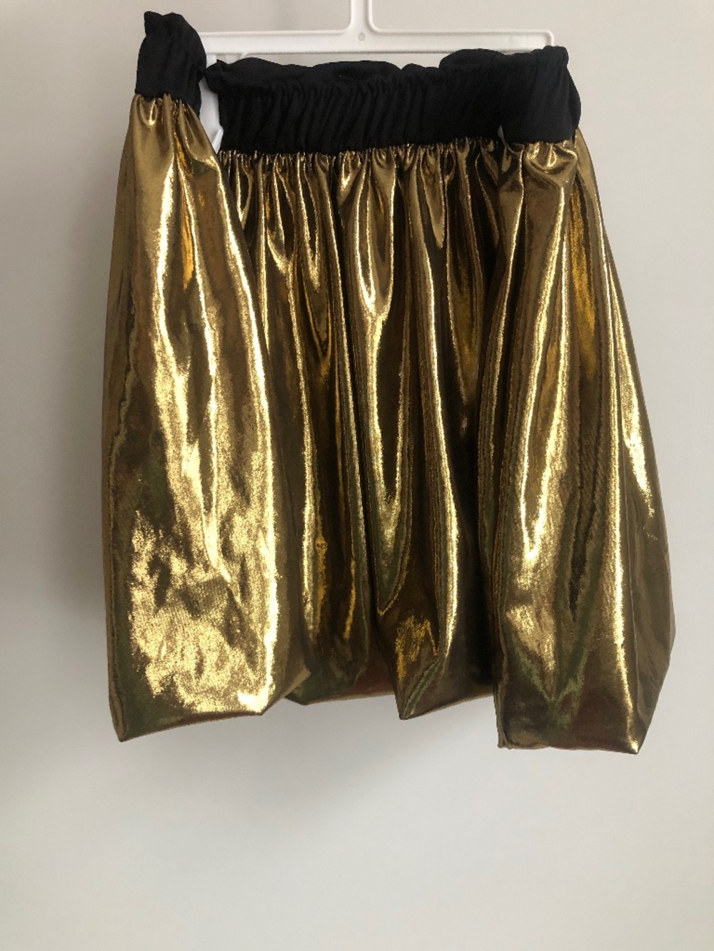 NWT Girl’s liquid gold mini skirt
